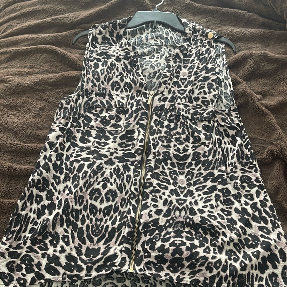 Kardashian Kollection Zip up tank top size XL